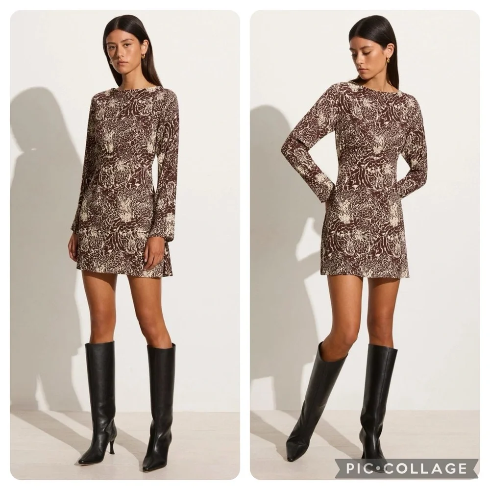 NWT Faithful the Brand Yves Mini Dress Salamanca - Picture 2 of 5